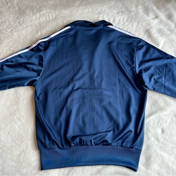Adidas zip up jacket, color navy, size medium - Picture 2 of 2